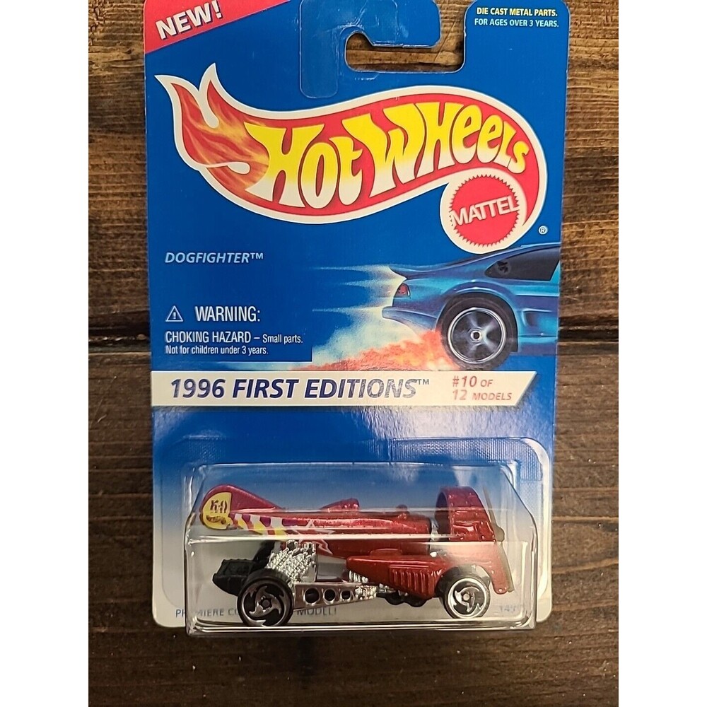 Vintage NEW Hot Wheels 1996 First Editions #10 of 12 Dogfighter #375 14915 Red